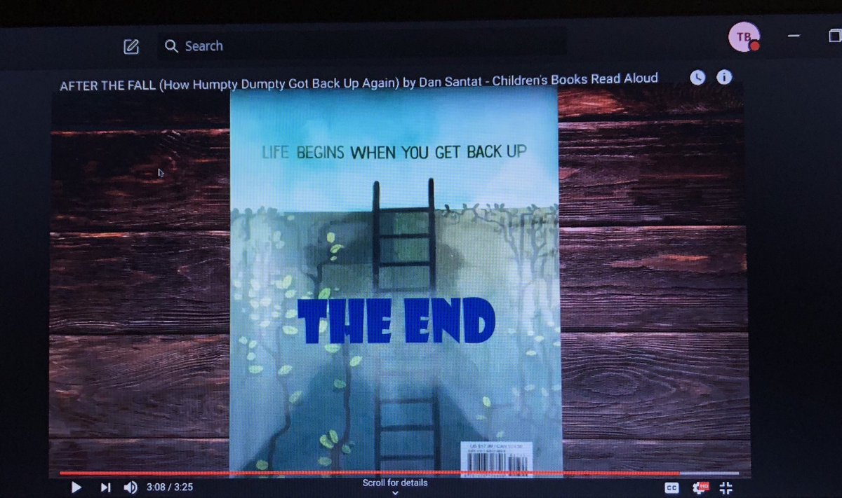 teach_terri's tweet image. Joyful start to the day at Camp Wonder w/ @pelaccin & @smonrobaker reading, After the Fall by @dsantat Students read & shared their thinking. When asked about main message, one student said, “Don’t let the fear get to you, just keep on trying!” #synchronouslearning