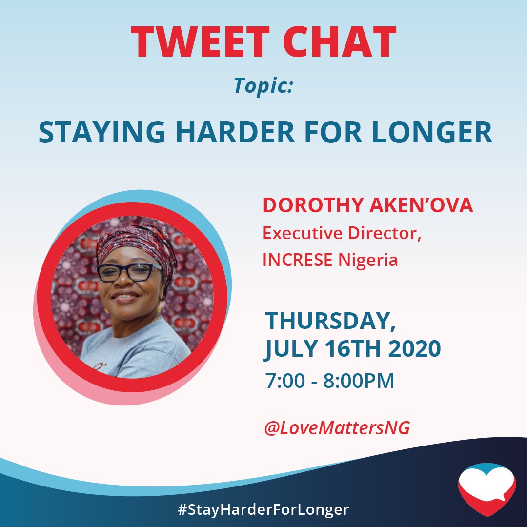 LoveMattersNG's tweet photo. Join us tomorrow, Thursday, July 16th at 7pm as we discuss Premature Ejaculation as a common #SexProblem and how to last longer in bed with Dorothy Aken'Ova of @Increse_Nig.
Turn on your post notifications! 🛎 https://t.co/bLHxQuqLrn