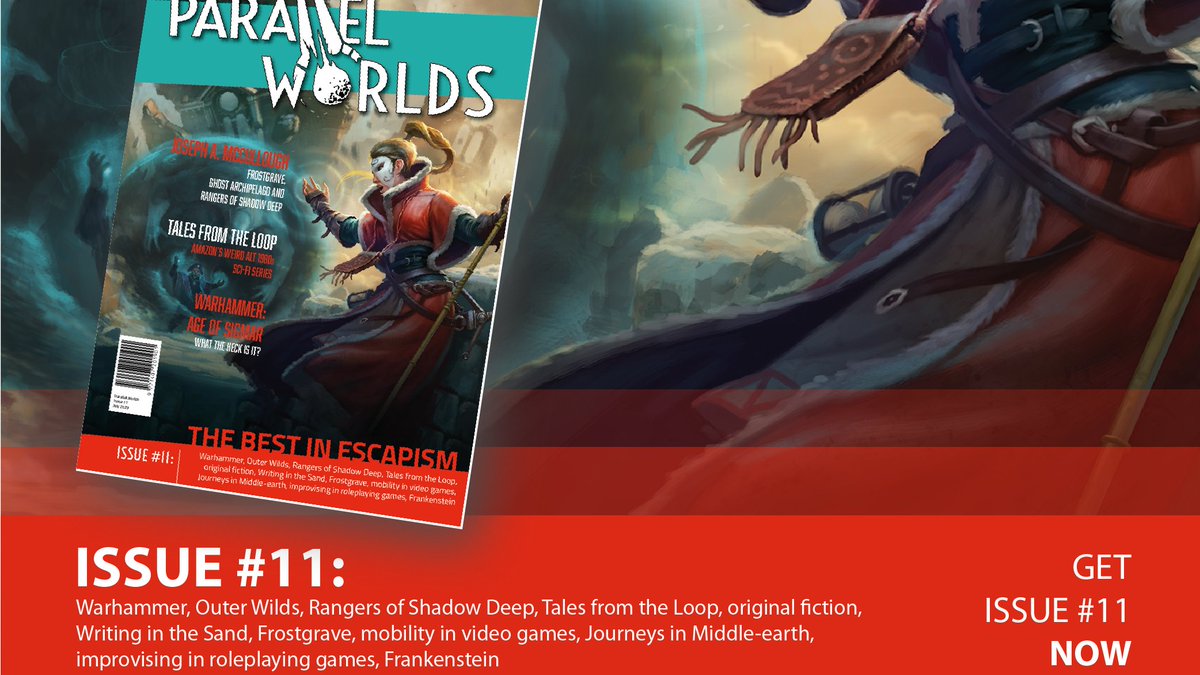 ParallelPub's tweet photo. Welcome issue #11 into the world!
This month in PW: @RenaissanceTrll #FrostGrave @OspreyGames @FFGames #TheLordoftheRingsJourneysinMiddleearth #TalesFromTheLoop @VanKelsing #OuterWilds #WarhammerAgeOfSigmar @Games_Workshop1 @DavidMunday815 #WritingInTheSand #Frankenstein https://t.co/EmVoSfN55w