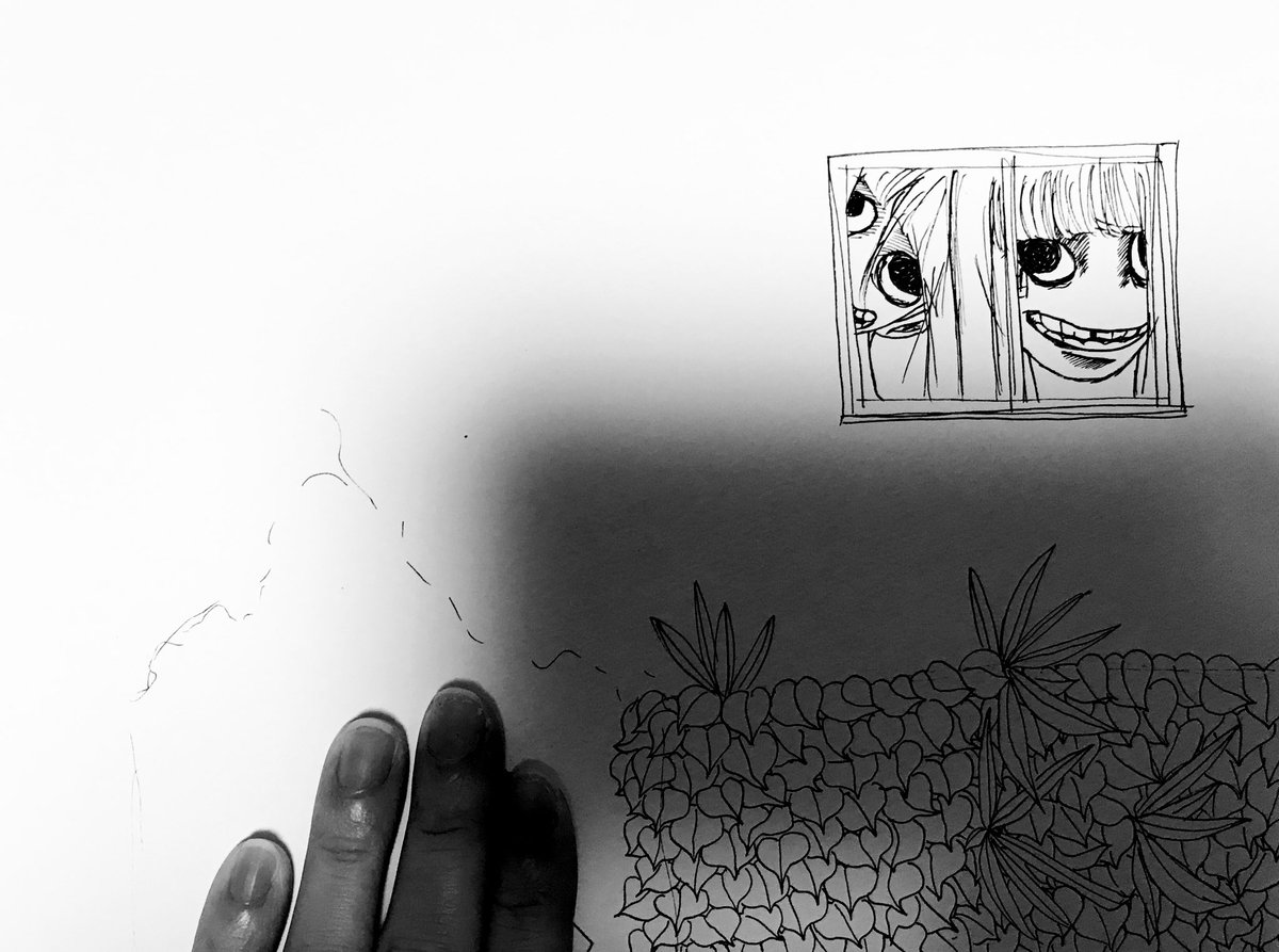 コウ イラスト 手描き 絵 梅雨の創作クラスタフォロー祭り 絵描きさんと繋がりたい イラスト好きな人と繋がりたい ホラー こっちのが見やすいな