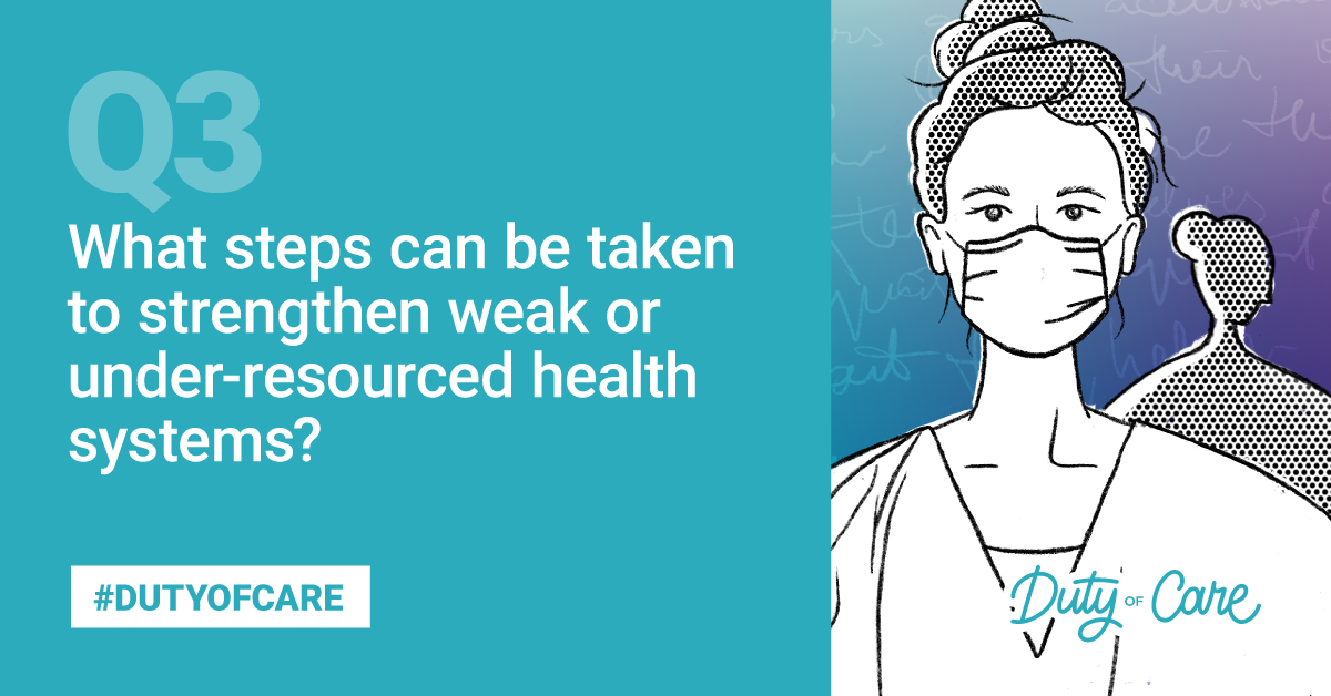 devex's tweet image. Q3: What steps can be taken to strengthen weak or under-resourced health systems?

#DutyOfCare #DevexSeries