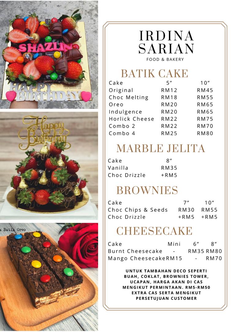 Cakirah On Twitter Ketengahketepi Kita Ada Open Order Pelbagai Jenis Kek Confirm Sedap Tau Boleh Tengok Gambar Gambar Dekat Bawah Ni Untuk Harga Dan Perisa Cod 22 07 2020 Rabu 1 Kek Batik