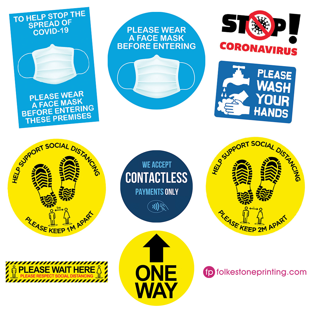 New range of pre-designed vinyl stickers now available to aid the mandatory wearing of face masks / coverings and more - for windows, doors and many other surfaces.

tinyurl.com/yb749o7z

#covid19 #covidstickers #covidvinylstickers #folkestone #believeinlocal  #folkestoneworks