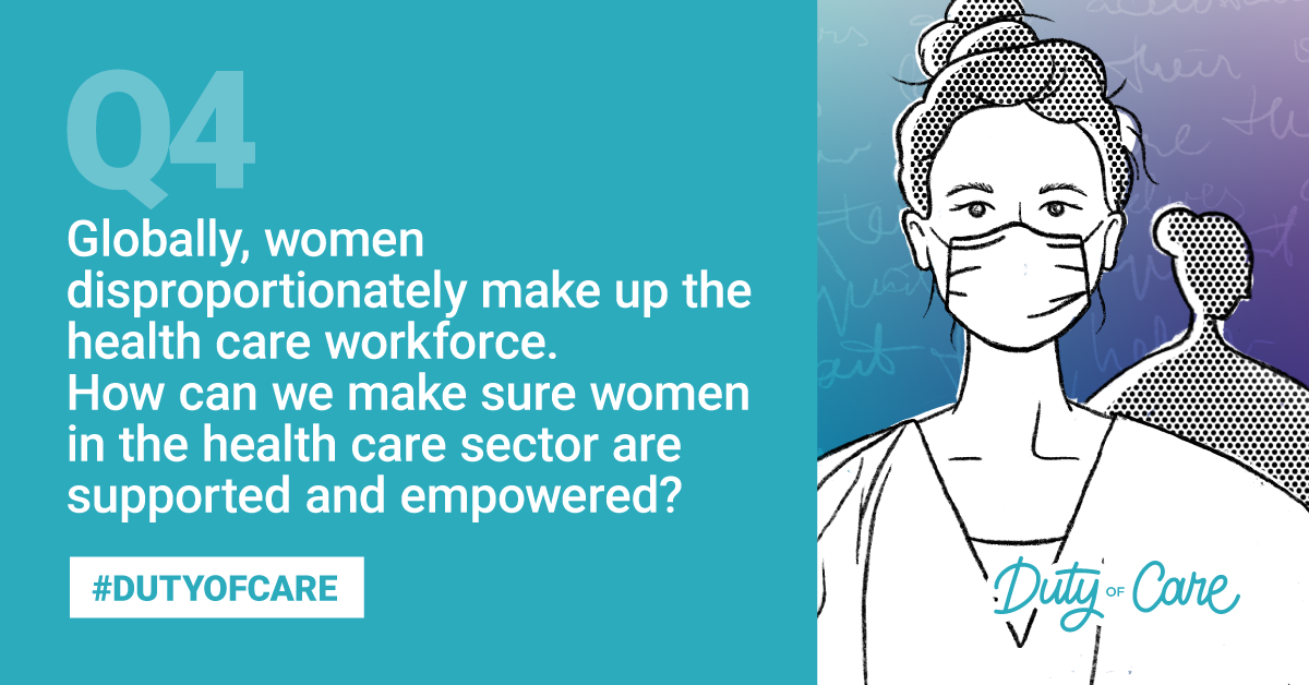 devex's tweet image. Q4: Globally, women disproportionately make up the health care workforce. How can we make sure women in the health care sector are supported and empowered?

#DutyOfCare #DevexSeries