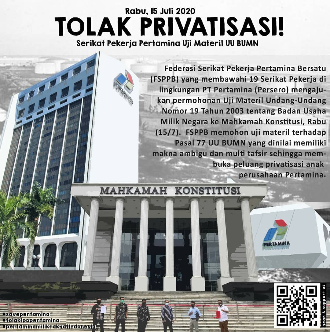 FSPPB_Official's tweet photo. Ketika ada langkah inskonstitusional yang kami amati telah diambil oleh para pihak, maka kami bergerak untuk menghentikannya secara Konstitusional sesuai amanah Konstitusi.

https://t.co/1JMIheBWgB

#savepertamina

Bantu kami dengan mengisi petisi ini : https://t.co/EodjLCw9s2 https://t.co/Rui3yv9dEe