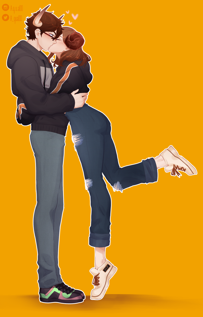_aquawa's tweet photo. Comisión para @unigarro3 ! 💞
.
#Commission #commissionsopen #anime #oc #cute #couple https://t.co/h30DdXw240