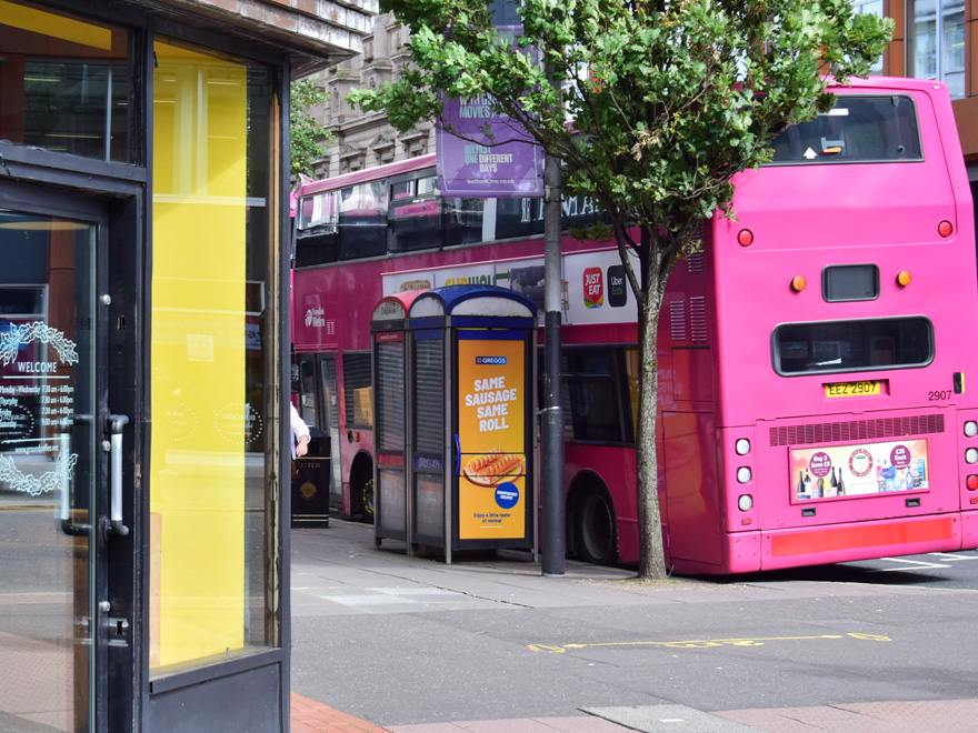 PMLGroupNI's tweet photo. Wake up and smell the normal. Bacon rolls, hot coffee, sausage rolls and doughnuts - @GreggsOfficial it's good to see you back <3 #OOH #ProximityTargeting #BeMoreNow #PhoneKiosks https://t.co/eeNkMi9cRu
