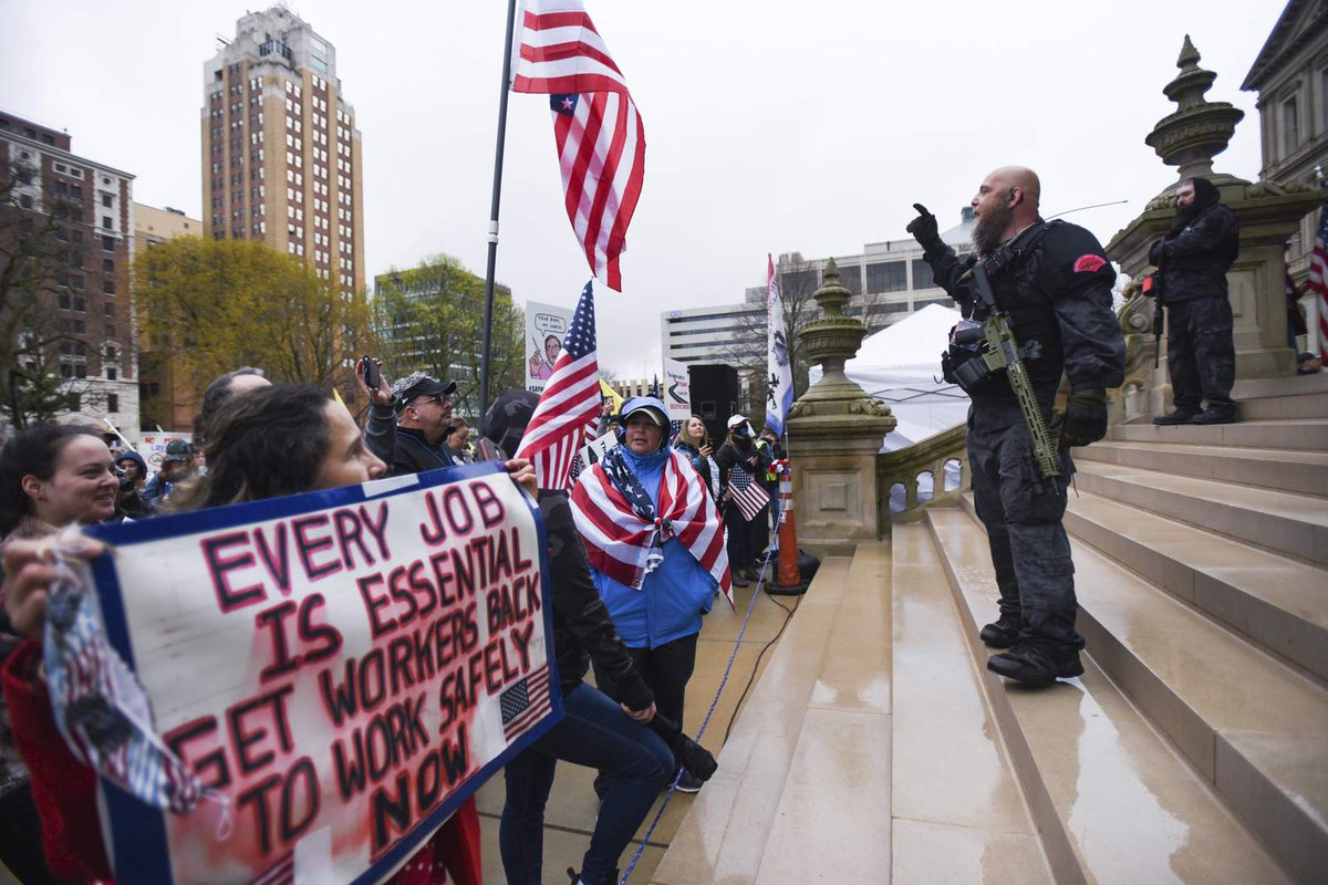 DeVos and her family have constantly used their wealth to manipulate reality and politics, including their creation of the completely illusory "Reopen Movement" that intended to create a virtual movement of people begging to reopen the government.It was all a lie.5/