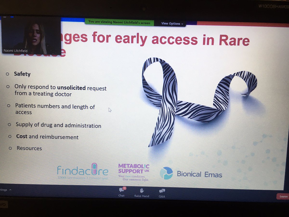 UK_CDG's tweet photo. We are attending this super interesting @findacure_fdn webinar today and listening to @Naomilitchfiel2 talk about early access. We didn’t realise there were so many different names for early access across the world! #GettingEducated #CDG https://t.co/3KEegXEjCn
