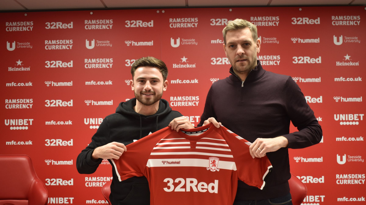 2nd January 2020 - Just one day later, Woodgate announces his first January signing - mercurial Man City winger Patrick Roberts is recalled from Norwich to go to the Riverside on loan.