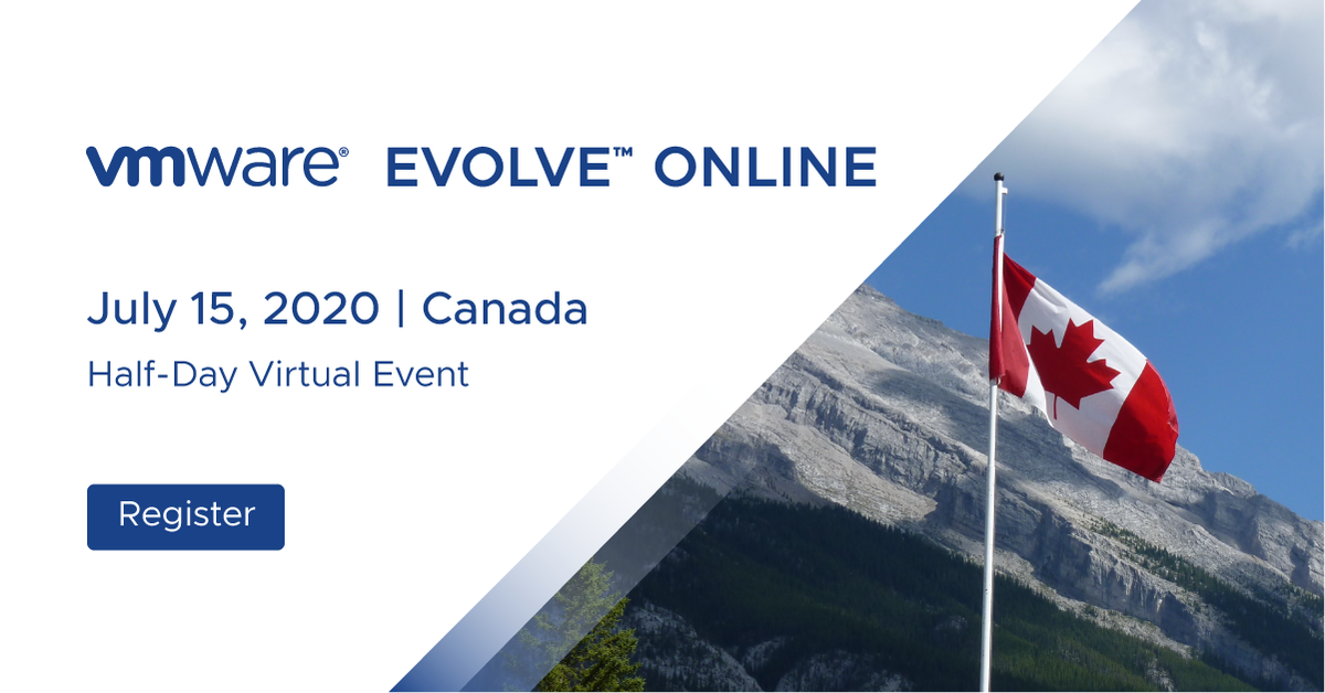 vmwarecanada's tweet photo. Today is the day! Itβs not too late to register for #VMwareEvolve to get the latest insights and whatβs to come for employee experience and cloud environments in Canada. Tune in at 12pm ET/9:00am PT. https://t.co/dE1SpxNqCO @VMwareEvents https://t.co/rHdAQpqDgr