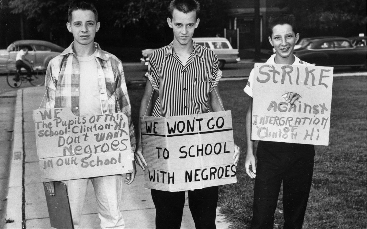 Southerners protested desegregation, openly espousing white supremacy and behaving as if they were being invaded by communists and traitors. They lashed out, embraced violence, murdered their fellow Americans.16/