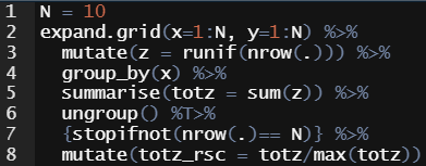 lepovas's tweet photo. Just found out about magrittr's '%T>%' operator: like a regular pipe but returns the input rather than the output, letting you do neat things like checks within pipe sequences #rstats https://t.co/gmeZpCWfWs