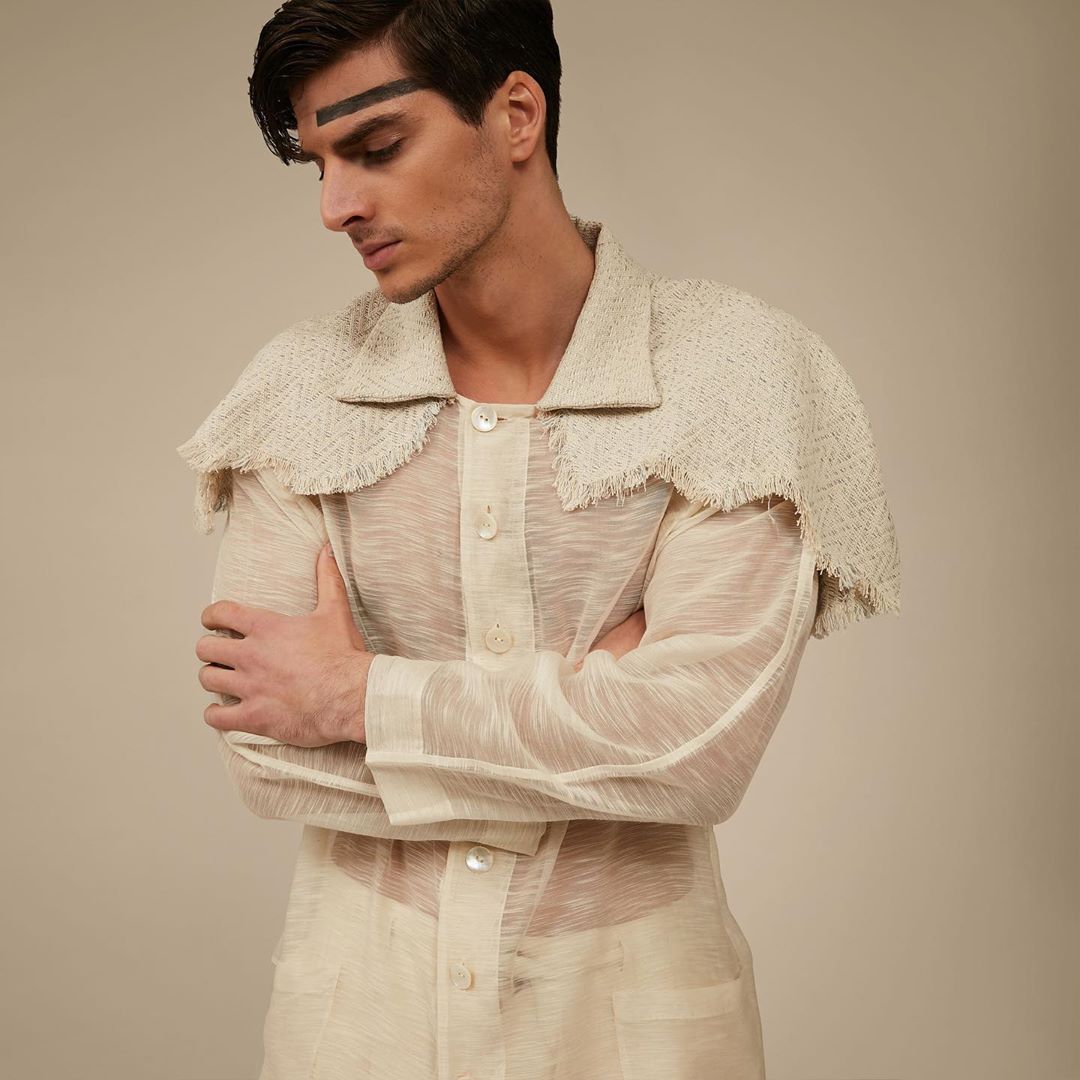 Our arms were altered to be our armour and our paramour. The void teaches you that huddled between the heat of your own calming caress, resilience becomes you. Feel the strength of a thousand fierce fibres with our Lionel jacket #DontaVOIDit #fashion #sustainable #luxury