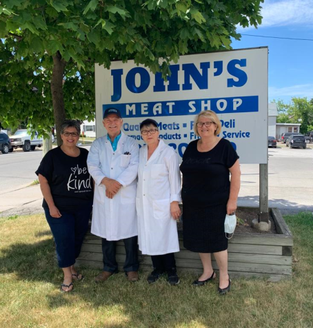 PenFinancial's tweet photo. We were completely overwhelmed by our employees' response to the #Loyal2Local Challenge. Here's Lisa supporting John's Meat Shop in Thorold. 

Lisa bought a variety of meats to deliver to family so they didn't have to go out during these times.

#TrulyLocalBanking #Niagara https://t.co/UcXfFhBXsO