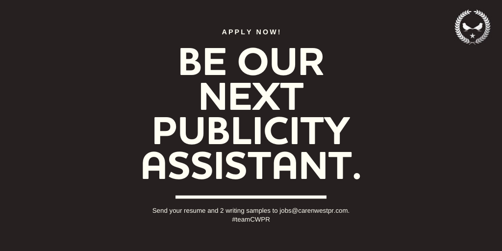 carenwestpr's tweet photo. Think you have what it takes? Send your resume and 2 writing samples to jobs@carenwestpr.com to apply. #teamCWPR #publicityassistants #digitalinternship https://t.co/wP35TTMm6C