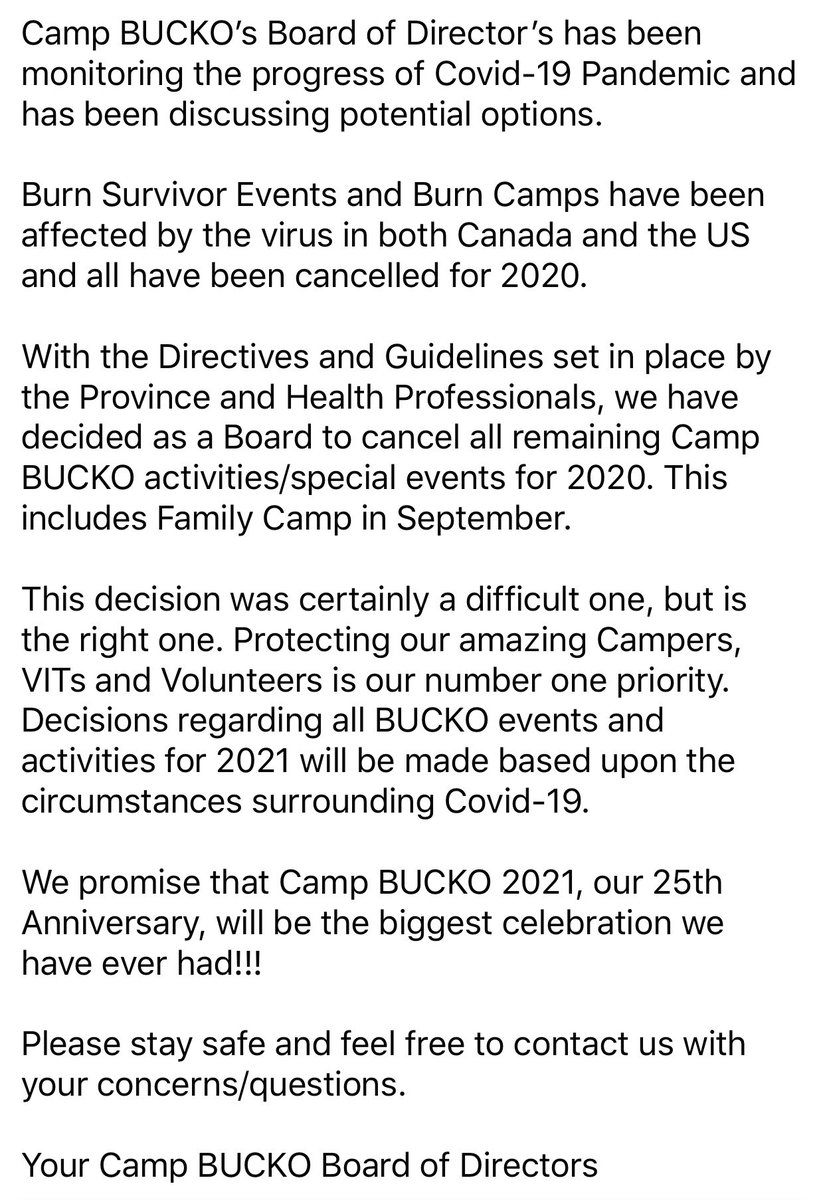 ‼️LATEST UPDATE FOR CAMP BUCKO 2020‼️