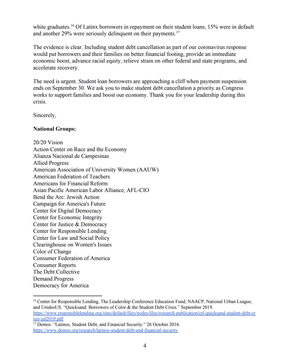 Screenshot of page 4 of the letter. The full text is available at the link in the original tweet.