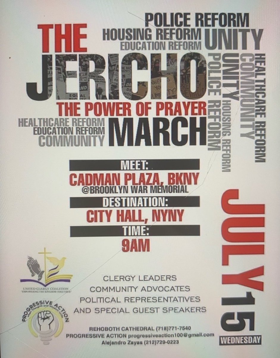 Three separate people with Jericho said they were surprised to learn of the police element to this march. Here’s the two flyers that were circulated for the same event  https://twitter.com/globralph/status/1283410702003306496?s=21  https://twitter.com/globralph/status/1283410702003306496