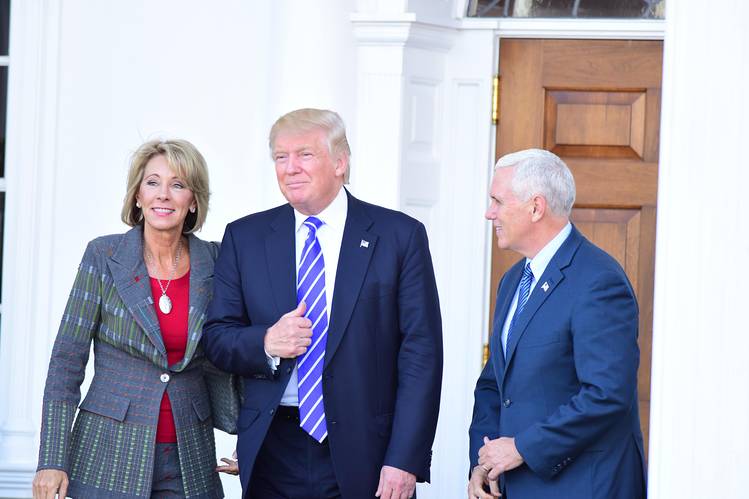 Trump is surrounded by people to help in that destruction, people like DeVos who are obsessed with ending public education and pushing "school choice," or a final redistribution of wealth to private academies that are inherently privileged and pro-segregation.29/