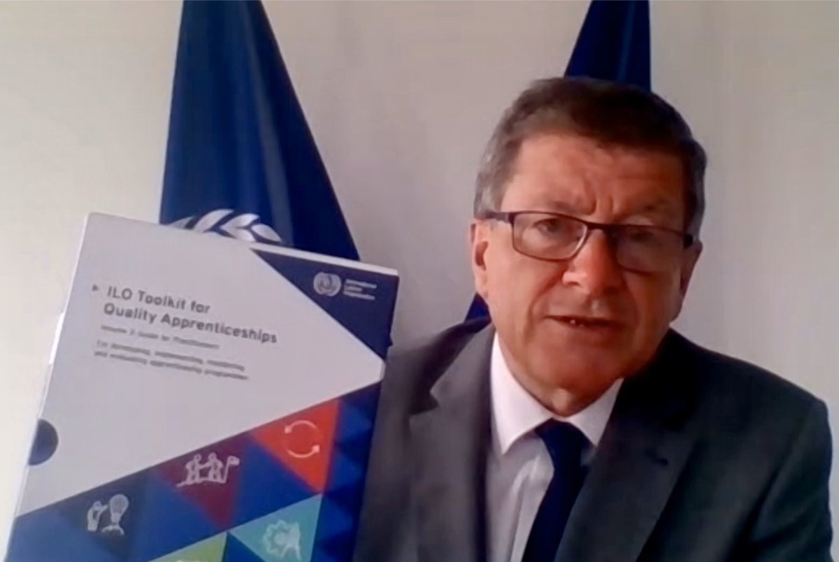 GuyRyder's tweet photo. On #WorldYouthSkillsDay @ILO reaffirms its commitment to a #betterfutureofwork for youth

#COVID19 has increased unemployment &amp; disrupted education

Apprenticeships are key &amp; I'm pleased to launch ILO Toolkit for Quality Apprenticeships at #WYSD Skills for a Resilient Youth event https://t.co/MI3qQoQ5kU