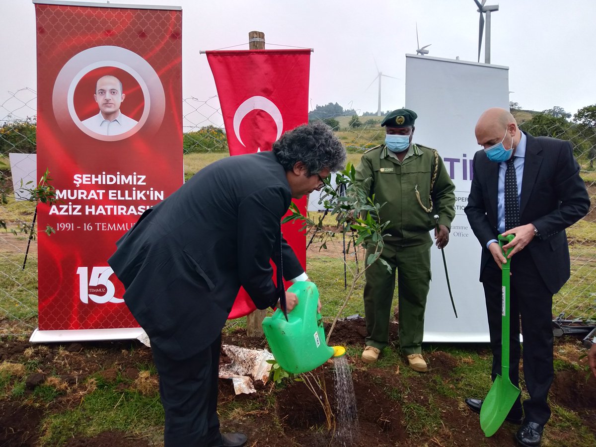 TIKA_Kenya's tweet photo. We have commemorated #15thJuly #DemocracyandNationalUnityDay and the 251 Martyrs by planting 251 trees at Ngong Hills Forest, in remembrance of their patriotism and dedication for Democracy and Unity with HE Amb. Ahmet Cemil Miroğlu @KeForestService Turkish citizens &amp; Kenyans. https://t.co/S0znXv79eh