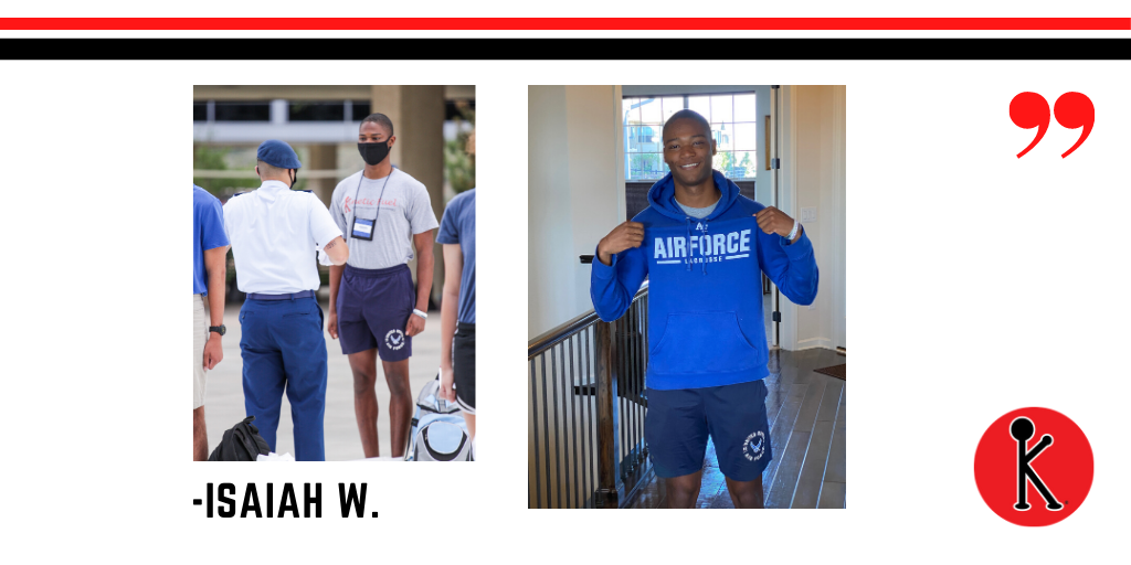 kineticfuel1's tweet photo. Check out Isaiah W. reporting to the Air Force Academy at 185 lbs. in his favorite t-shirt 😎 So proud of how far he’s come (+41 lbs. since we first met!) #FuelTheChampionWithin #EatingtoCompete #ClientTestimonial https://t.co/it75DbzJri
