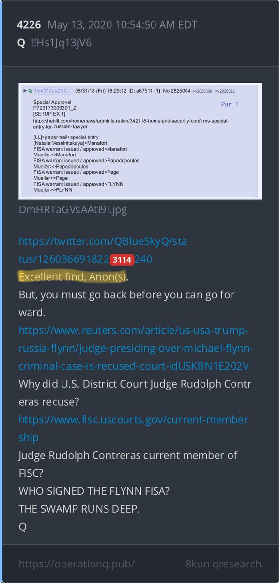 Q post 3114Excellent find anon(s).