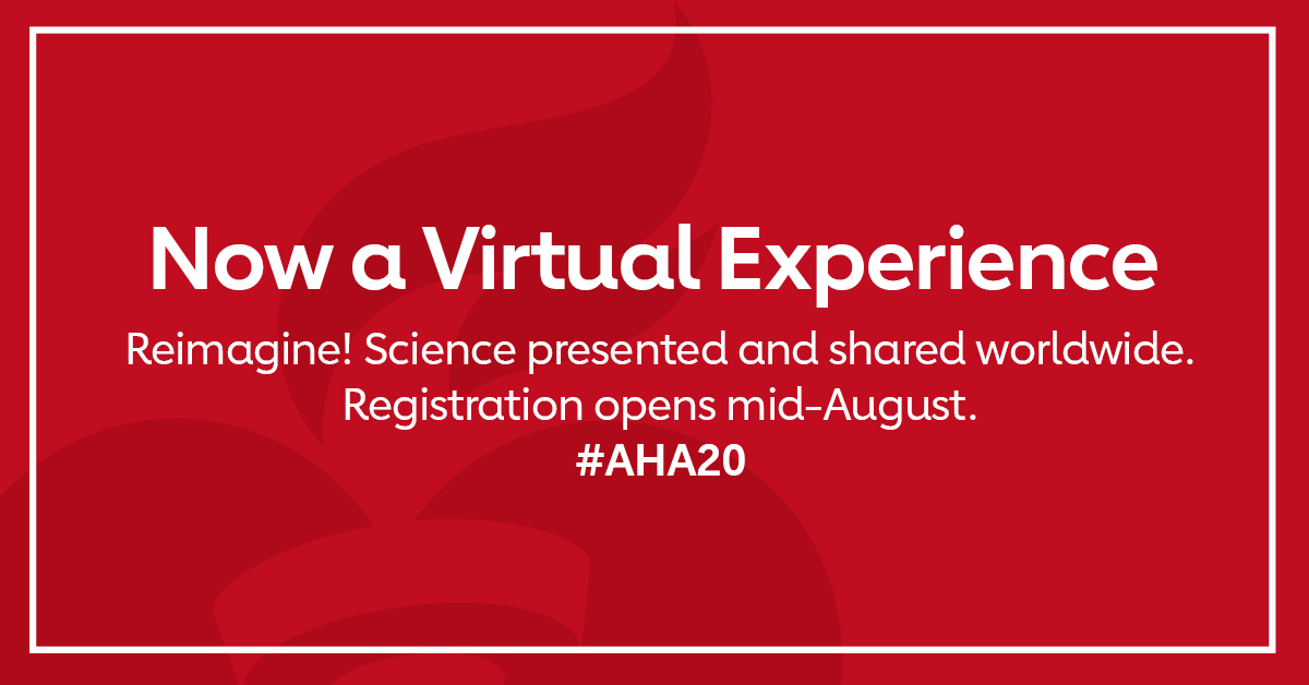 #AHA20 will now be a fully virtual experience! Join us this November 13-17 for the year's most anticipated and engaging #cardiovascular event of the year. For the latest updates visit ScientificSessions.org!