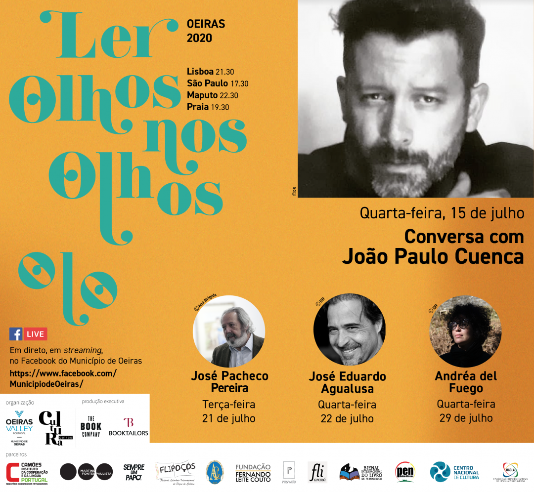 _TheBookCompany's tweet photo. É já hoje. Não perca, às 21.30, a sessão com João Paulo Cuenca e moderação de Nelson Nunes no âmbito do evento Ler Olhos nos Olhos.

Assista na página de Facebook da @MunicipioOeiras 

Produção executiva da @_TheBookCompany https://t.co/R4qyUEwX89