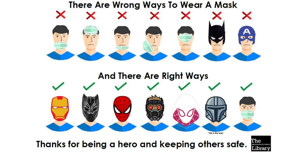 indylibrary's tweet photo. Thanks for being a hero! #MaskUpIndy https://t.co/3GAuMM1z0I