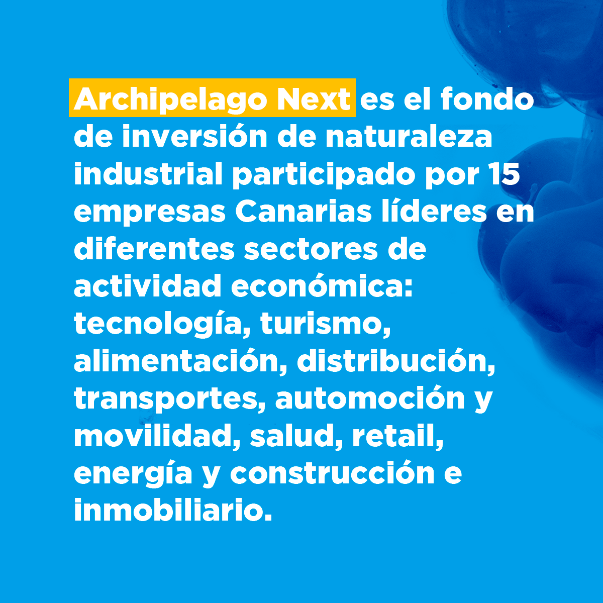 ArchipelagoNext's tweet photo. 🚀 Archipelago Next es el fondo de inversión de naturaleza industrial participado por 15 empresas Canarias líderes en diferentes sectores de actividad económica.
.
.
.
#ArchipelagoChallenge #canarias #startups #startup #businessowners #businessconsultant #businesscoach https://t.co/jblX3dd7tR