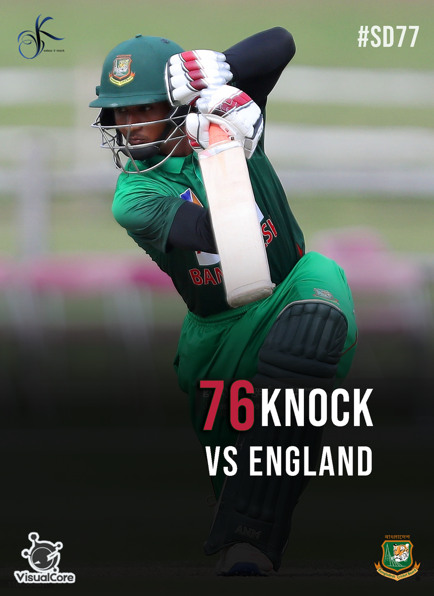sdipuofficial77's tweet photo. Bangladesh had won the very exciting match against England. Every player has played very well but it is to be mentioned specially, Shahadat Hossain Dipu made 76 magical runs on that match!

#SD77 #BCB https://t.co/3LVO3Ha6B7