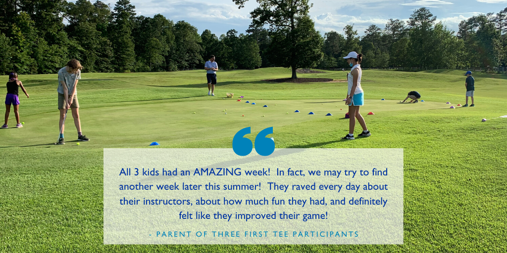firstteeRVA's tweet photo. We love hearing from our families! #firstteerva #summercamp #playgolfrva @thefirsttee https://t.co/E4vUIQ1xkR