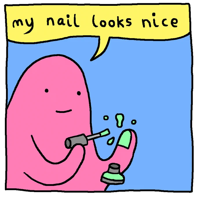 @Timmifutz everything I make is canon

pink blob has a single giant fingernail (from March 2017) 