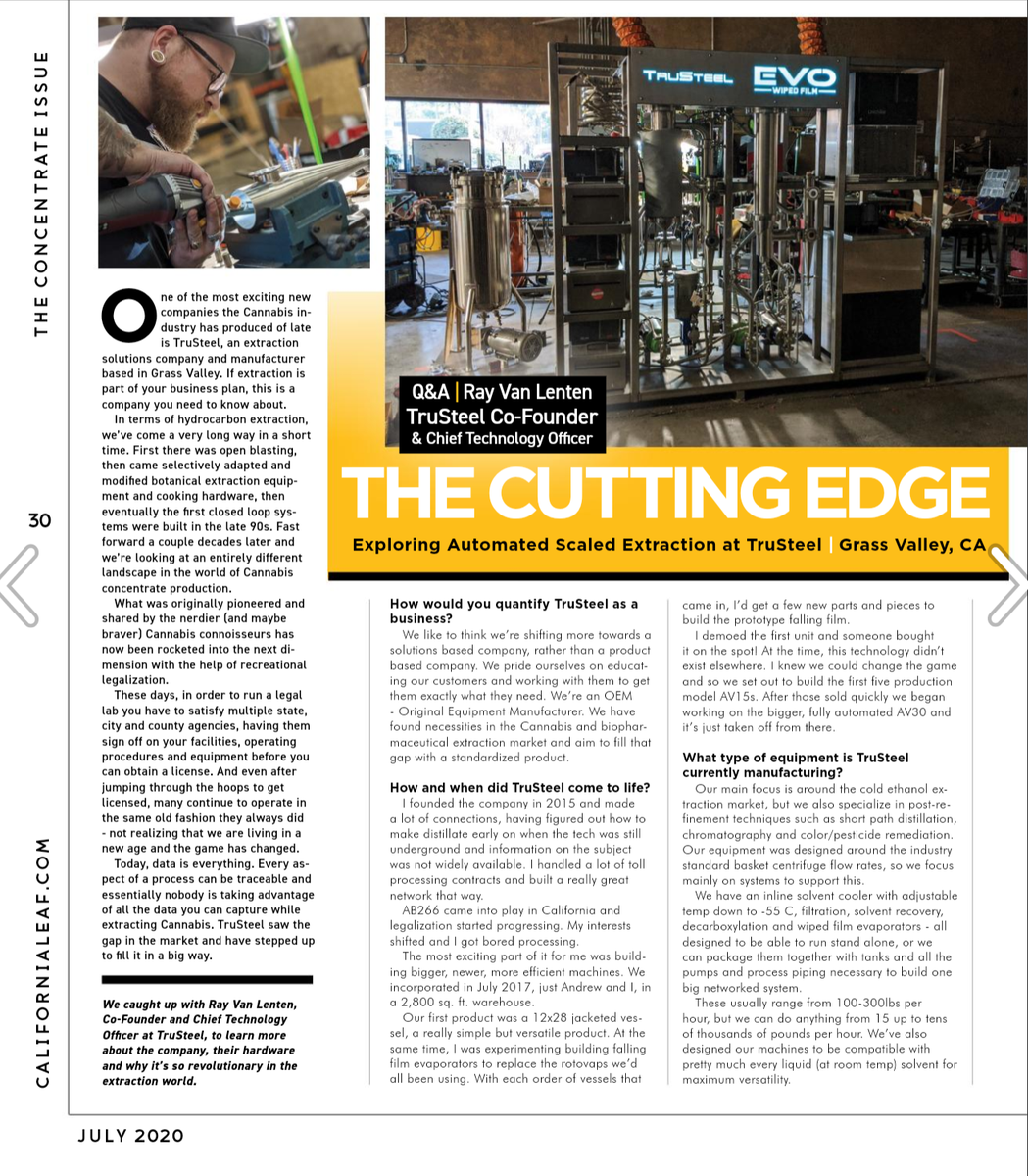 TrusteelE's tweet photo. We have a new write up in California Leaf Magazine @nwleaf Check it out at https://t.co/9l6xUFpxEQ #TruSteel #TruSteelNetwork https://t.co/PSrOfWJzp5