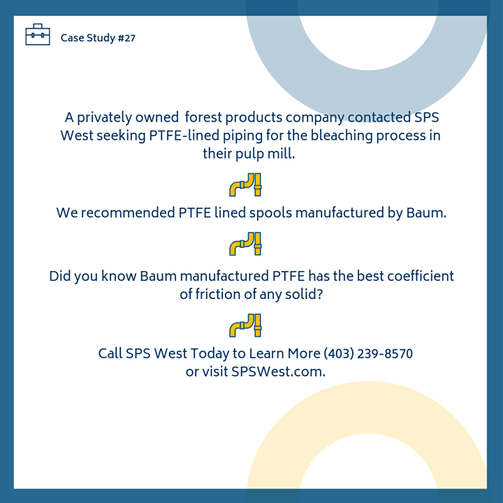 SPS_West's tweet photo. Did you know Baum manufactured PTFE has the best coefficient of friction of any solid? #casestudy #linedpipe #pulpmill #pulpandpaper https://t.co/mjq3GamDGR