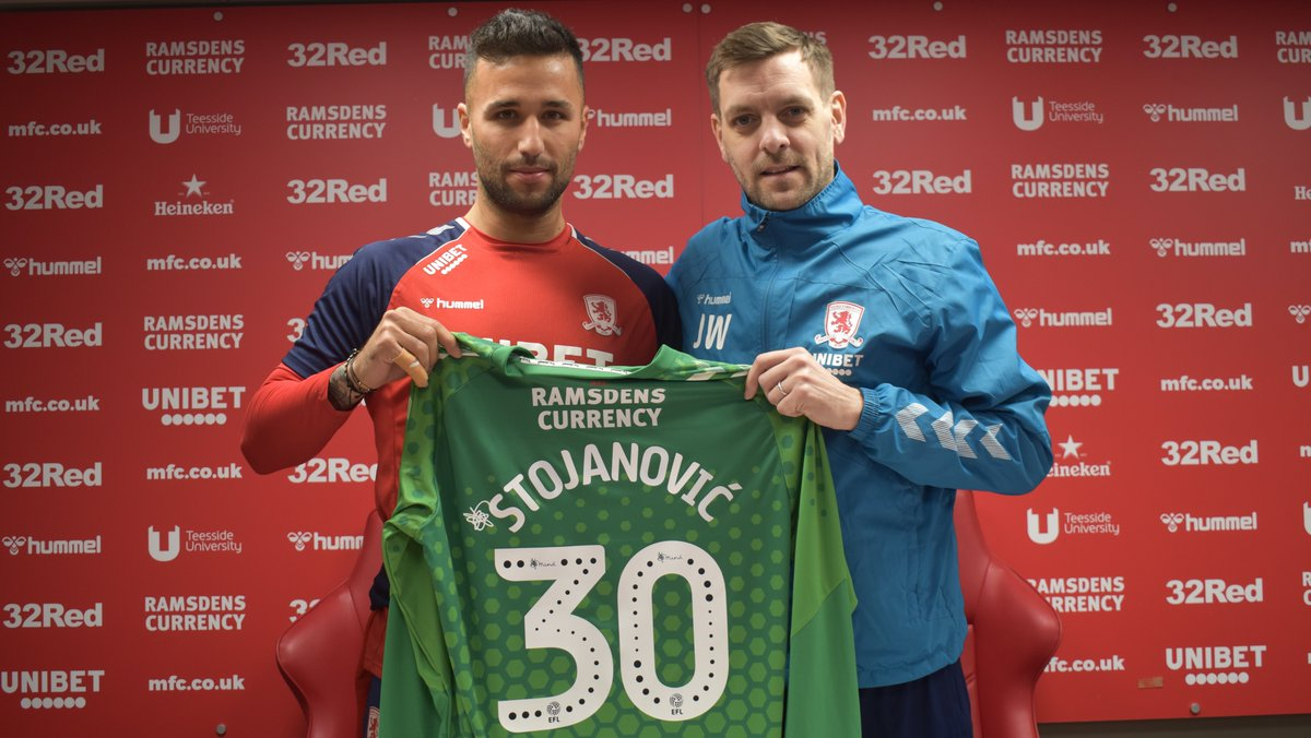 Macedonian keeper Dejan Stojanović joins the Boro midway through the window in a deal worth £1m. He had been first choice goalkeeper at St. Gallen in Switzerland. Aynsley Pears remains the number 1 for the considerable future.
