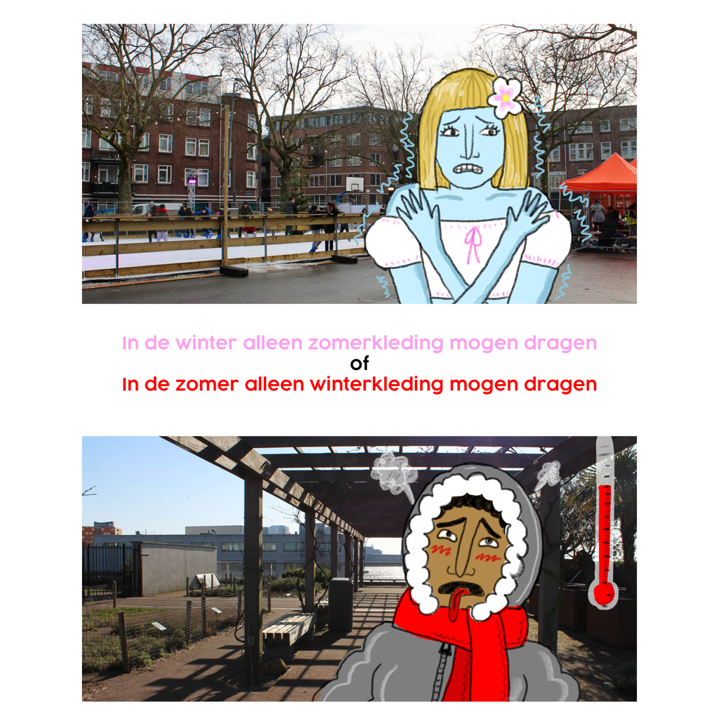 BospolderT's tweet photo. BOTUDUBIO: Kou lijden in de winter of zweten in de zomer? Wat ga jij dragen? Laat je keuze achter in de comments of stem op de poll in onze stories! #dubio #botudubio #dilemma #botuindubio #bospoldertussendijken #rotterdam
Illustratie door @yvetelisabeth https://t.co/hIKT844Evr