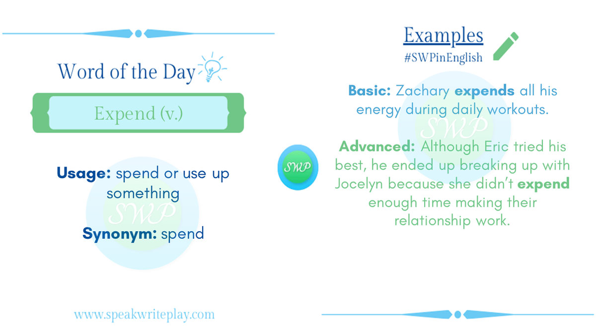 SpeakWritePlay's tweet photo. Mila: There's no point #expending all your energy trying to convince us; we're going to pass on the proposal.
#Wednesdayvibes #English #ingles #ingilizce #vocabulary #learnEnglish #SWPinEnglish #grammar #businessenglish https://t.co/NsPR6va8Th