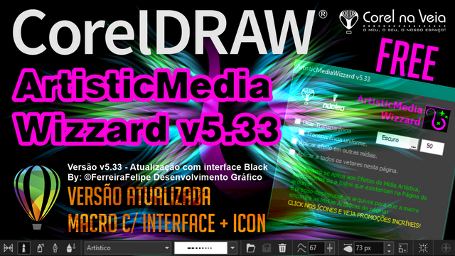 CorelnaVeia's tweet photo. #Artistic #Media #Wizzard V5.33 #CorelDRAW2019 / 2020 Atualização #Free + #Promoção Especial #MultSepPro®!
https://t.co/wePdJmYdAU - Já Disponível no Site! Em Breve Novo #Vídeo com Detalhes da Promoção embutida da #Macro! #Script #Serigrafia #Sublimação https://t.co/Te4icUocky