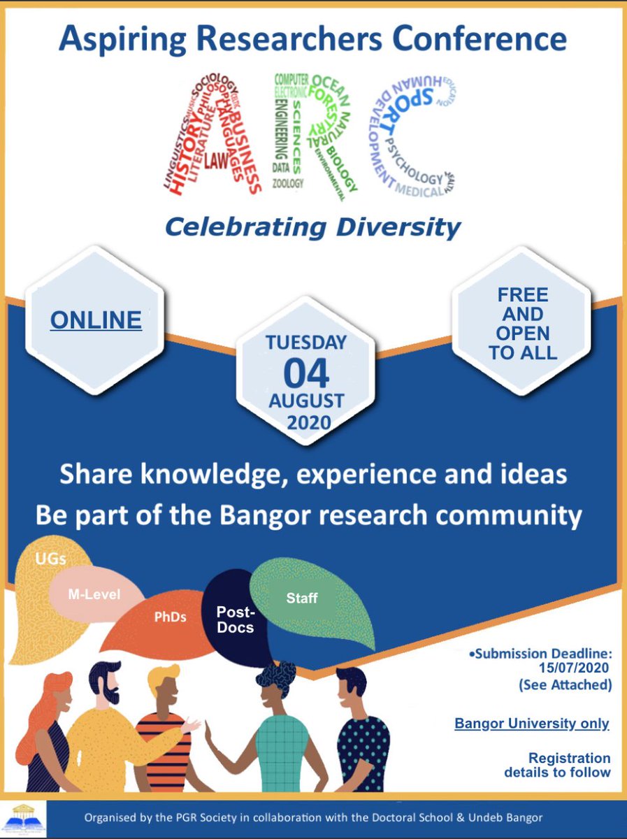 BangorPgr's tweet photo. Want to be a part of our fabulous Aspiring Researchers Conference but just have not had the time to submit an application?

Well, don't panic!

We've extended our deadline until the 20th of July (5pm)!

Apply here! 
English: https://t.co/YNhkC20saI 
Welsh: https://t.co/Gsj5OP2CE5 https://t.co/redLkF7EQW