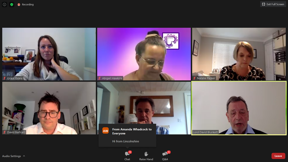 KennyInclusion's tweet photo. @provisionmap running another webinar with @SendcoSolutions @NataliePacker and @DavidBartram_ along with Lord Blunkett to explore the return to school for SENCos. These have been great so far, looking forward to this session. https://t.co/UdtwgVaBiR