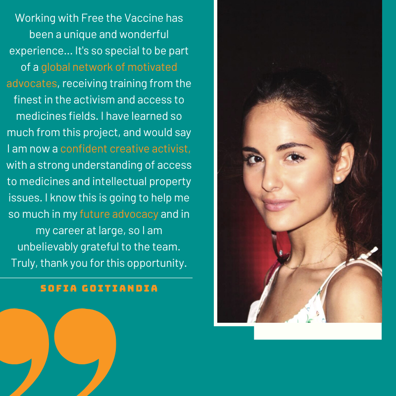 uaem's tweet photo. Meet Sofia Goitiandia, she is a Free The Vaccine member. The tasks and responsibilities in the group have shaped her advocacy and the fight for what is right. Below is the link to donate.
https://t.co/30Hl9QcEhm
#GLOBALDAYOFGIVING #FUNDRAISING #UAEM #C4AA #FREETHEVACCINE #COVID19 https://t.co/xS5zxM4I9W