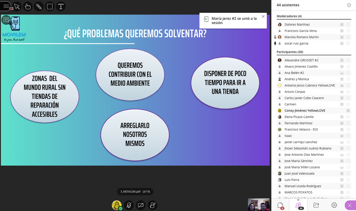 𝘖𝘴𝘤𝘢𝘳 𝘙𝘶𝘪𝘻 𝘎𝘢𝘳𝘤í𝘢 𝘺 𝘎𝘦𝘮𝘢 𝘔𝘢𝘳𝘵𝘰𝘴 𝘎𝘶𝘢𝘳𝘥𝘪𝘢 son también #coworkers y ahora mismo están presentado en el #Demoday el proyecto "𝐌𝐨𝐯𝐢𝐥𝐞𝐦".