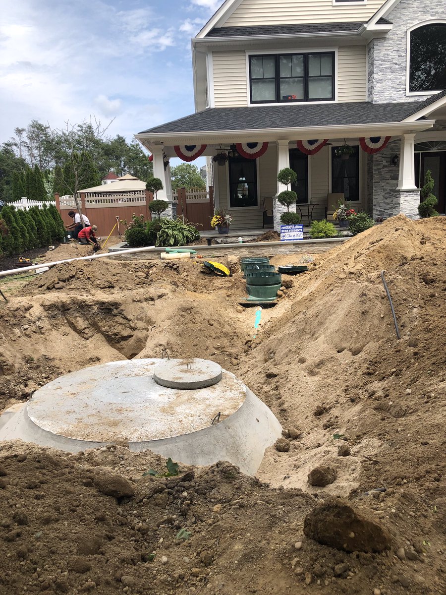 DirectDrainage's tweet photo. Install of a #HydroAction. Great time to research the new #nitrogenreducing septic systems. There are grants available to offset the cost of these systems and you can do your part to help #saveourgroundwater! Check out our website or call (631)472-0677. #directdrainage https://t.co/qylx0a84fP