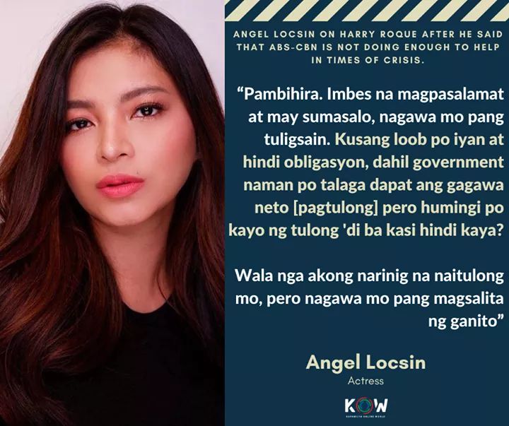 kowalerts's tweet photo. LOOK: Real-life 'Darna' Angel Locsin, sinagot si Presidential Spokesperson Harry Roque na walang naitulong sa panahon ng pandemya, matapos sabihin na kulang ang ginawang tulong ng ABS-CBN sa panahon ng krisis.

IG: @143redangel https://t.co/FKPU4YPFYT
