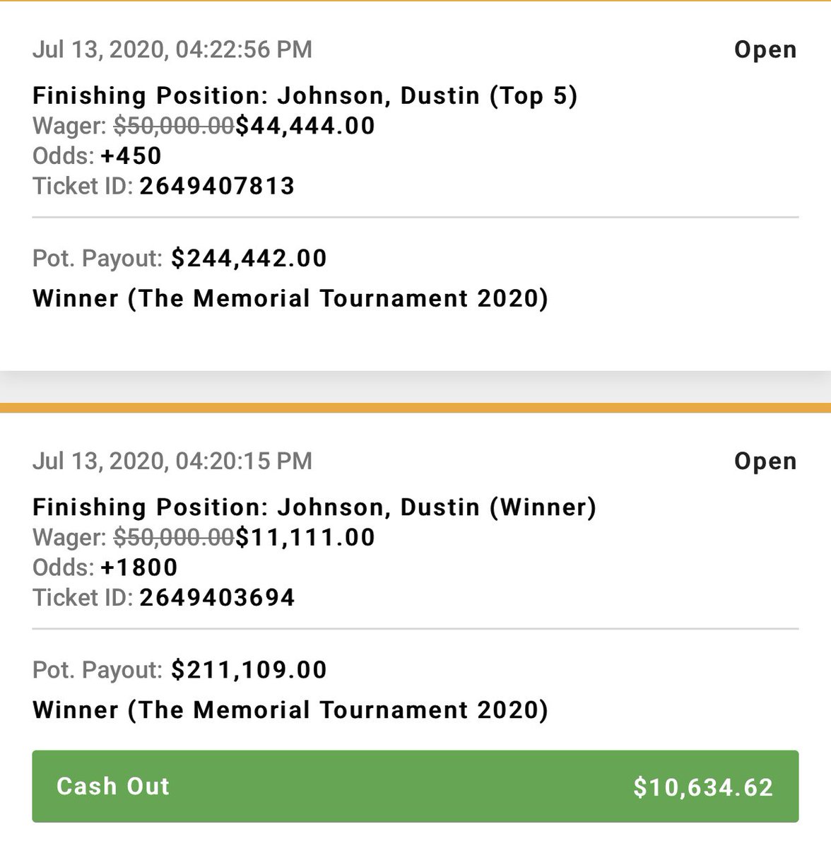 CashoutKingJJ's tweet image. Dustin Johnson to win OVER $1.35 MILLION this week 

We did it before, we are doing it again, can we win 4 weeks in a row 

I’ll give out an undisclosed amount of money to the people that Like RT and Follow if he’s leading after one and wins the tourney

LETS GO