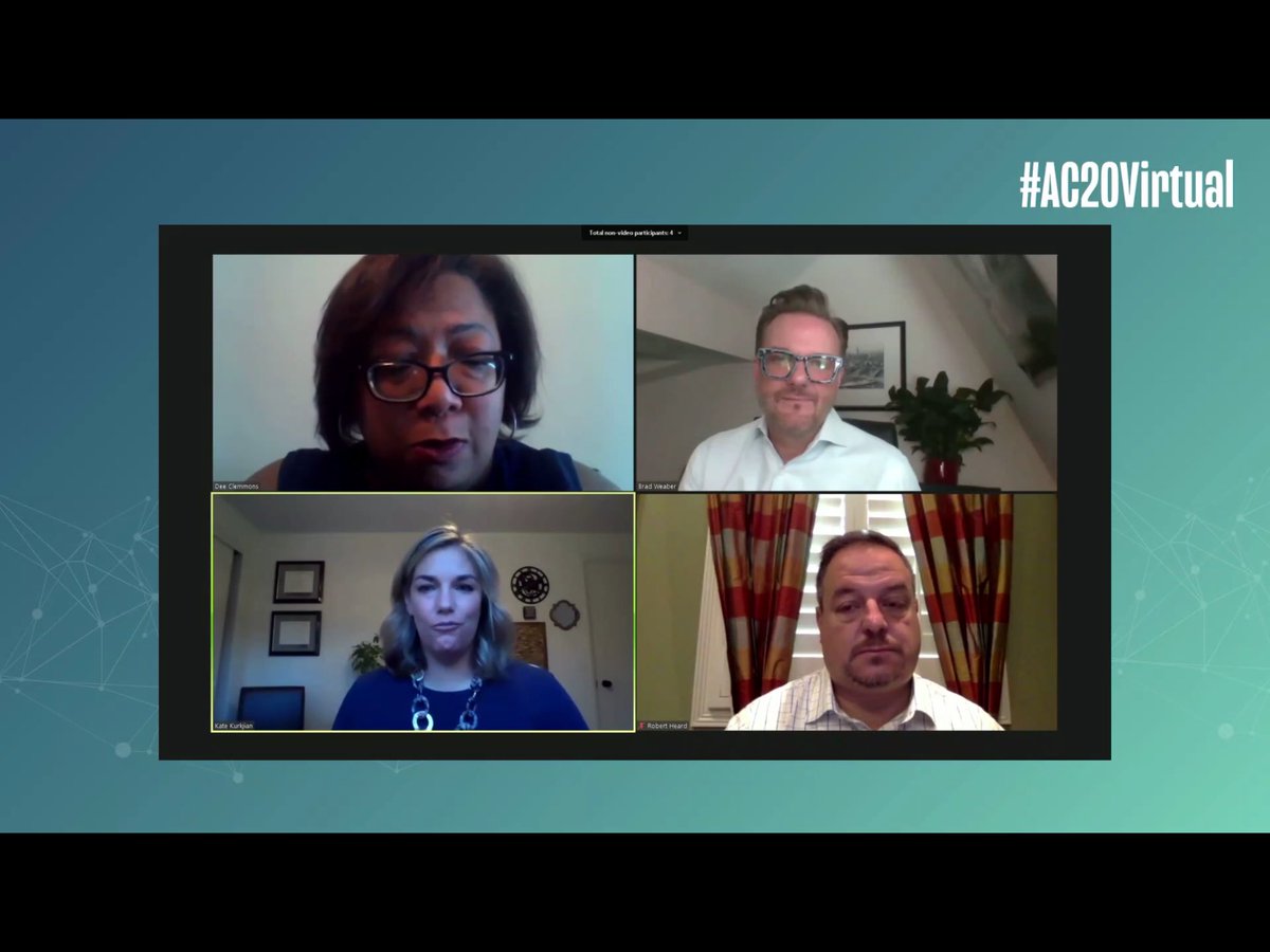 echaillo's tweet photo. Nothing is more important that listening to what the clients have to say... happy to see lots of coincidences and great advices from members of @destintl ´s Planner Influencer Board at #ac20virtual ...good dialogue facilitated brilliantly by @brad_llc https://t.co/8JUkIp0L7Q