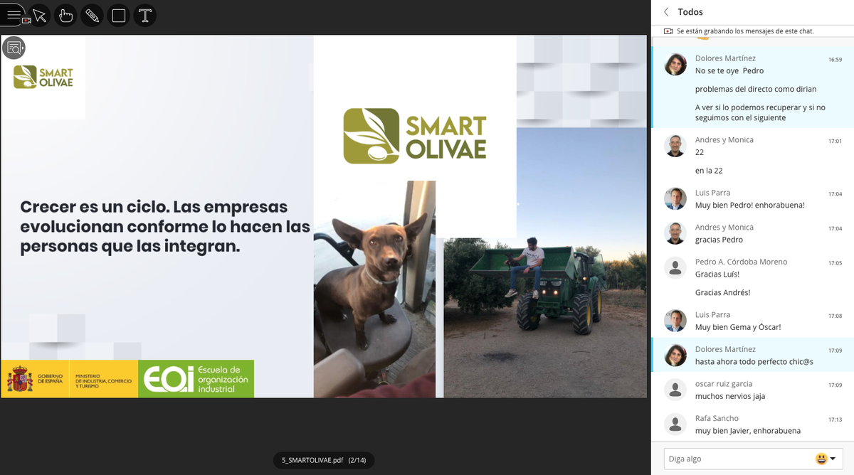 "𝘚𝘮𝘢𝘳𝘵 𝘖𝘭𝘪𝘷𝘢𝘦" es el proyecto del #𝐜𝐨𝐰𝐨𝐫𝐤𝐞𝐫 José María Sánchez Rodriguez, que en estos instantes está presentando en el #demoday